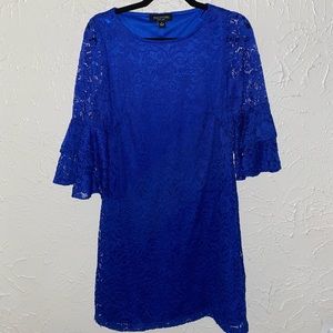 Blue lace dress